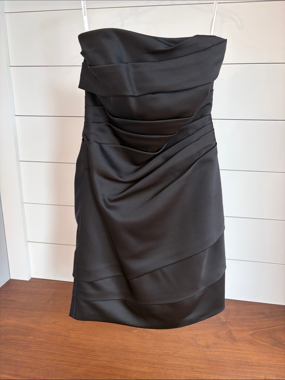 David’s Bridal Strapless Black Cocktail Dress